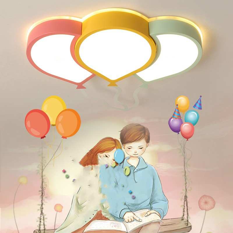 气球彩色LED幼儿园吸顶灯创意卡通儿童房间早教室游乐场LED吸顶灯