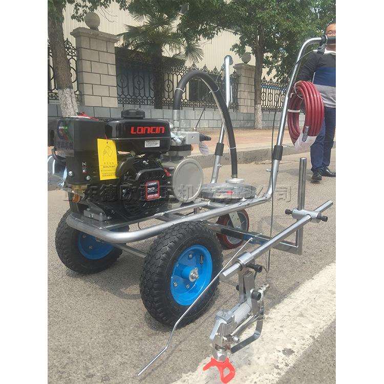 手推式冷喷划线机 小区路边停车标线机 汽油马路塑胶跑道画线车
