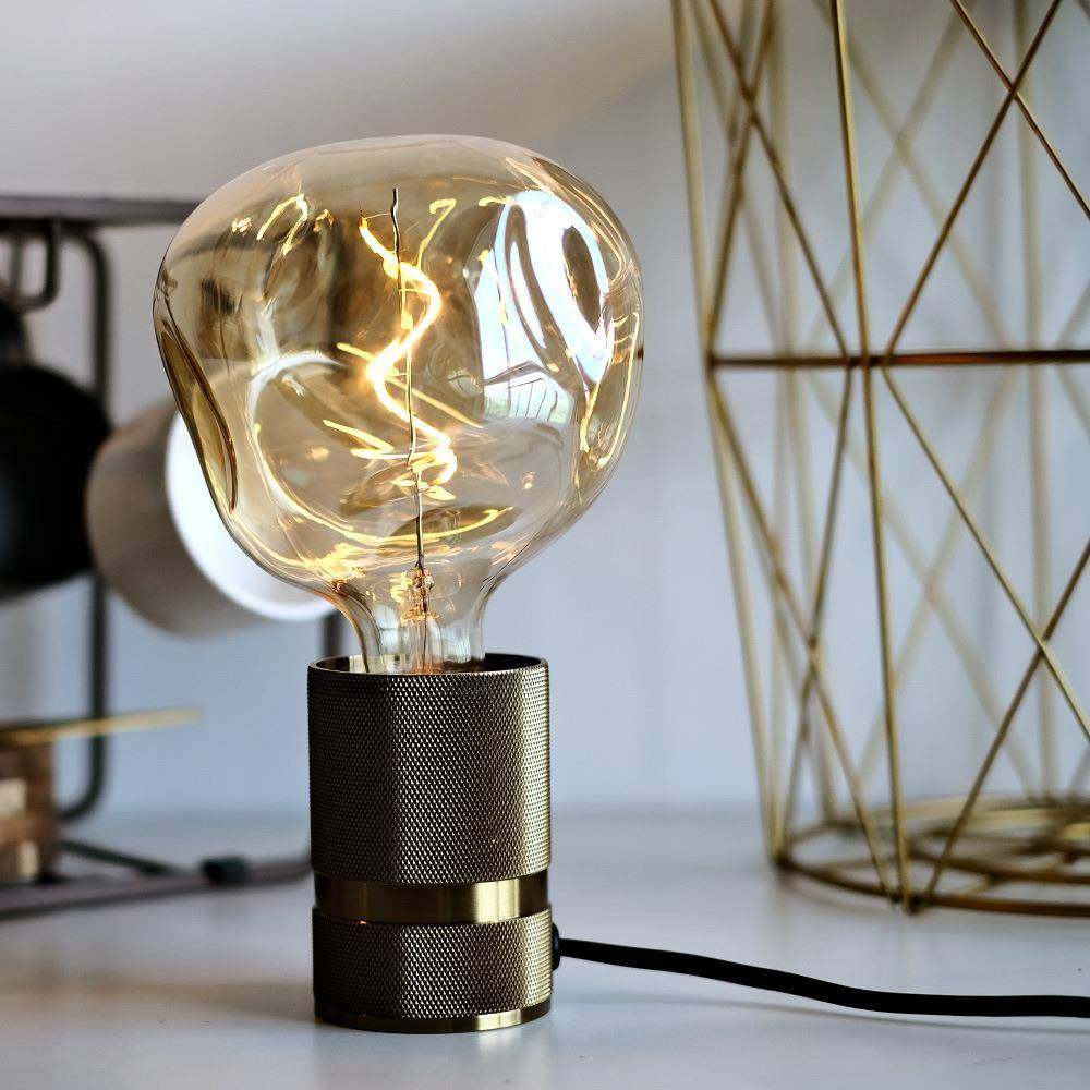 异形外星人石头LED灯泡茶色玻璃可调光暖光室内装饰照明复古灯E27