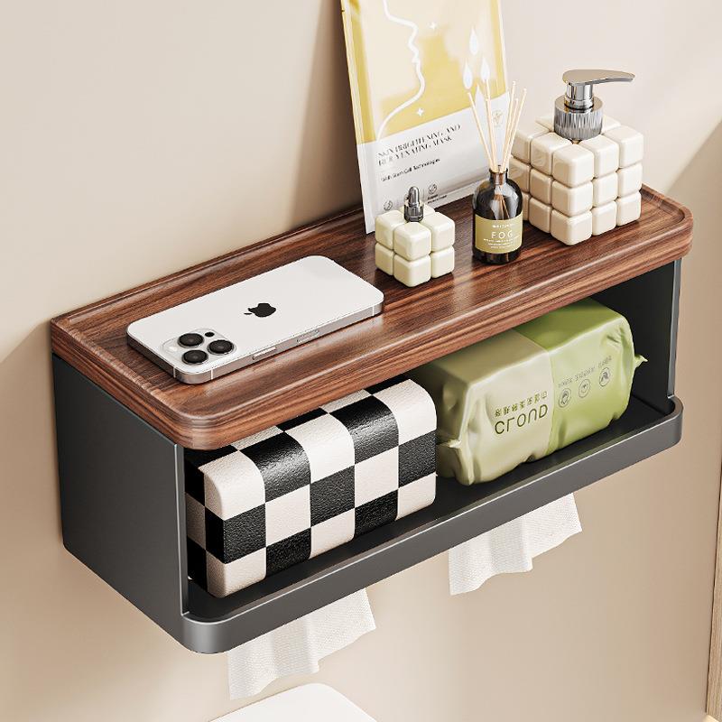 卫生间厕纸盒高级感纸巾架卷纸架厕所纸巾盒厕纸洗脸巾置物架厕纸