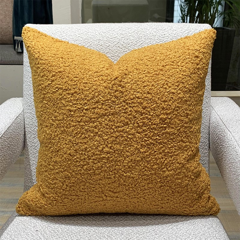 羊羔绒纯色抱枕套客厅沙发椅子靠垫床头飘K窗车上靠枕现代简约靠