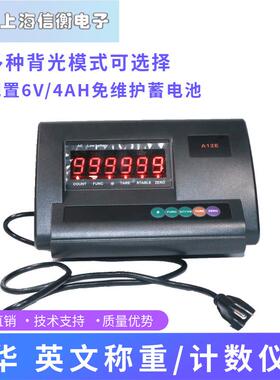 上海耀华称重显示器XK3190-A12E英文称重仪表外接台秤地磅