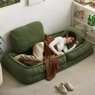 人类狗窝懒人沙发可躺可睡单人榻榻米巨大躺椅飘窗沙发床折叠新品