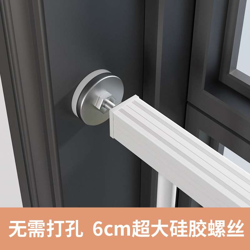 铝合金窗户防护栏儿童围栏杆阳台飘窗防盗窗网家用自装免打孔
