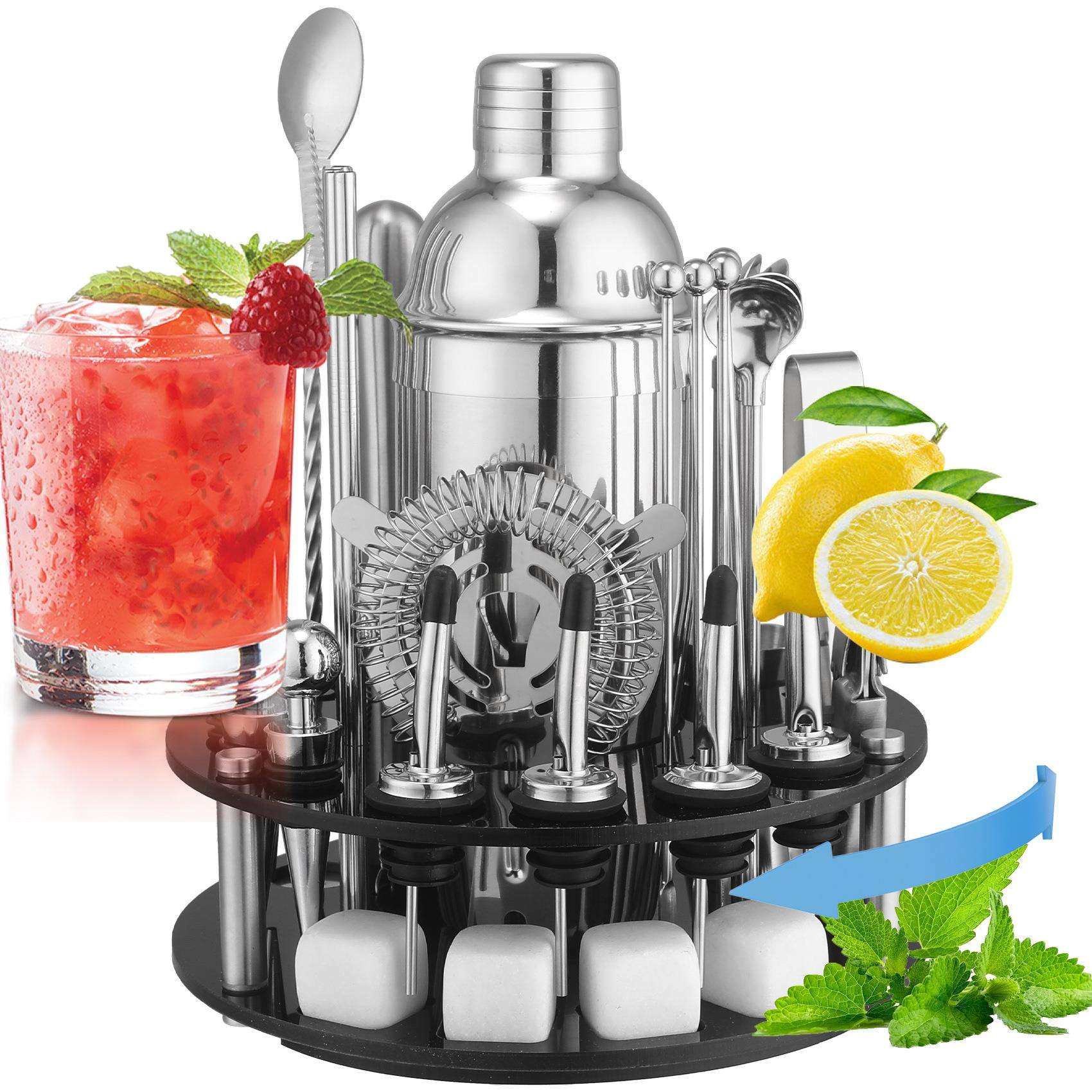 调酒器鸡尾酒摇壶调酒工具套装34件套玄武石醒酒石旋转亚克力架,鲜花速递/花卉仿真/绿植园艺,割草机/草坪机,淘宝优惠券,粉丝福利购,淘宝优惠卷