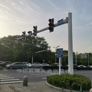 人行道交通信号灯杆 交通信号灯杆定zhi 八角杆交通信号灯杆