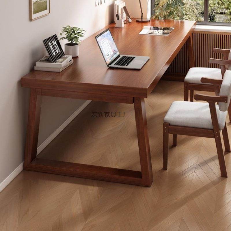 Hx2实木书桌家用现代简约办公桌电脑桌卧室学习桌小户型学生写字