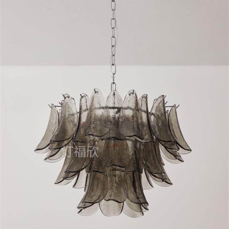 高档法式轻奢穆拉诺玻璃灯饰感客厅餐厅酒店卧室灯氛围感民宿吊灯