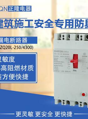 正隆DZ20LE-250/4300漏电断路器220v/380v漏电开关断路器厂用开关