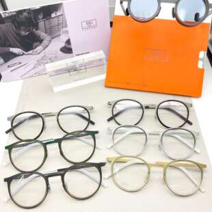 【6013】 JIIIIA 1985欧系生物钢设计镜框 无螺丝圆框 适合高度数