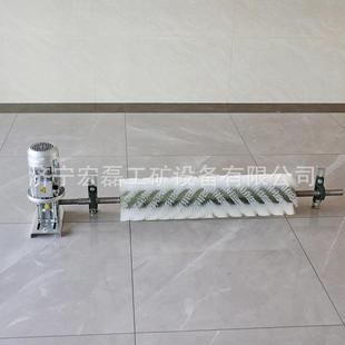 输送机电动滚刷清扫器水泥沙场B800耐磨尼龙毛刷滚筒无动力清扫器