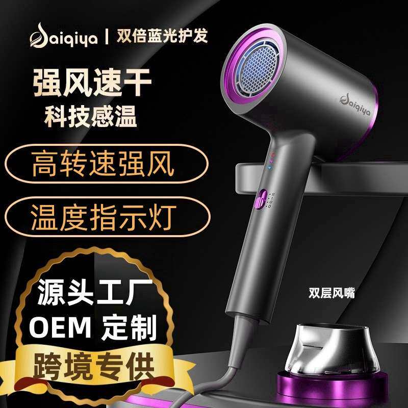 跨境吹风机厂家直销家用大风力蓝光恒温发廊大功率酒店专用电吹风