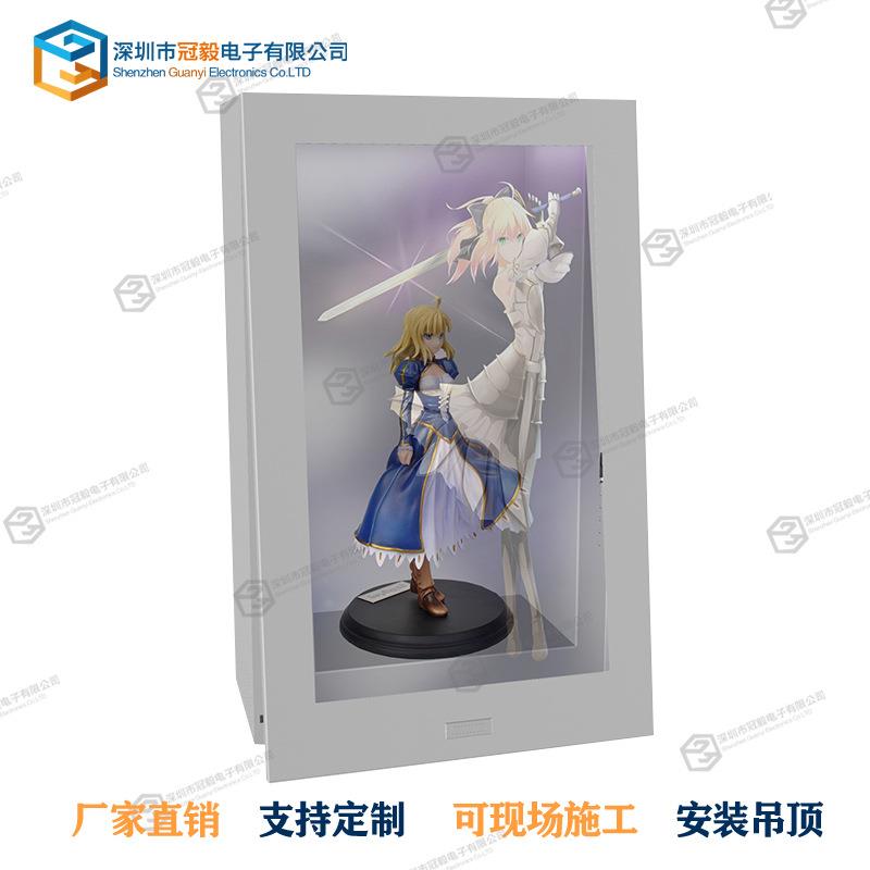 42寸透明屏展示柜拼接透明屏展示柜led互动触摸3D橱窗厂家直销