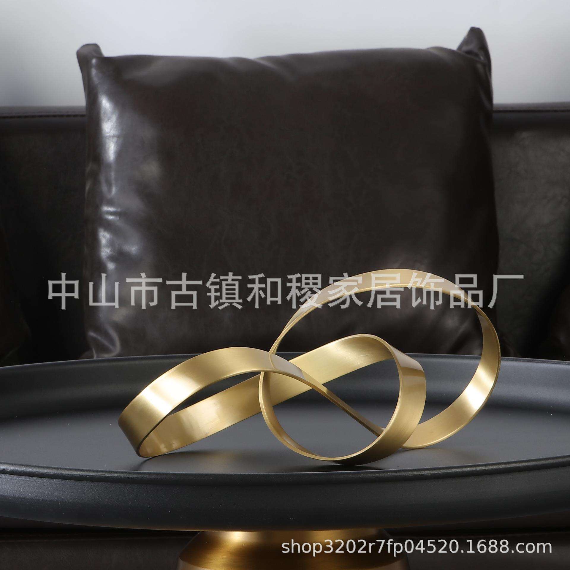 意式轻奢设计师款室内铜摆件样板房间客厅玄关软装陈设饰品工艺品
