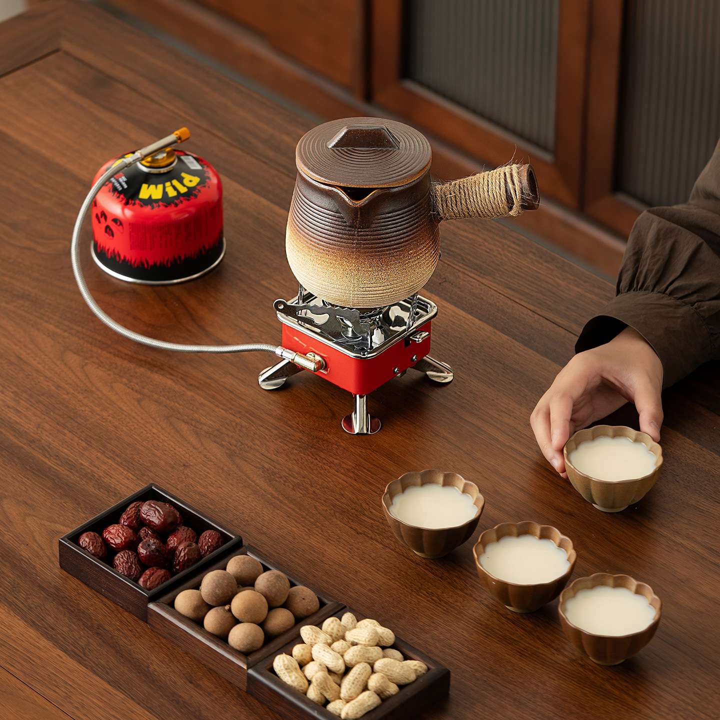 围炉煮茶便携式户外茶具套装带烧水炉野外露营煮茶泡茶壶喝茶装备
