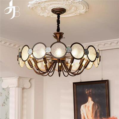 宝兮 客厅吊灯法式复古中古风大厅主灯美式南洋风高端卧室灯具