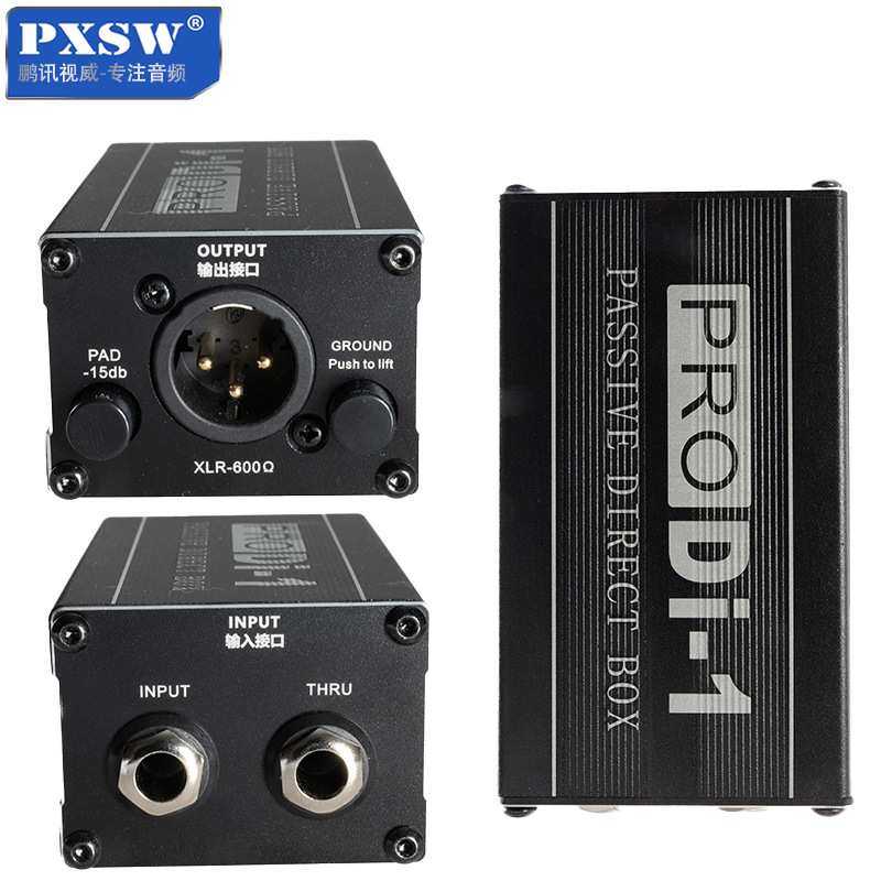 音频隔离器降噪器ProD1 被动式1通道DI盒阻抗转换器乐器吉他降噪