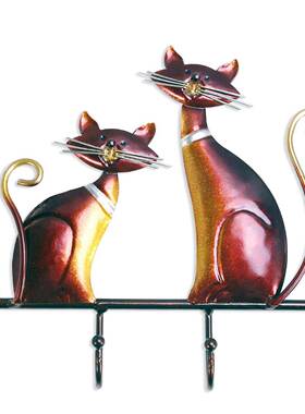 TOOARTS创意家居挂饰 金属铁艺挂钩 小猫复古客厅墙壁挂钩