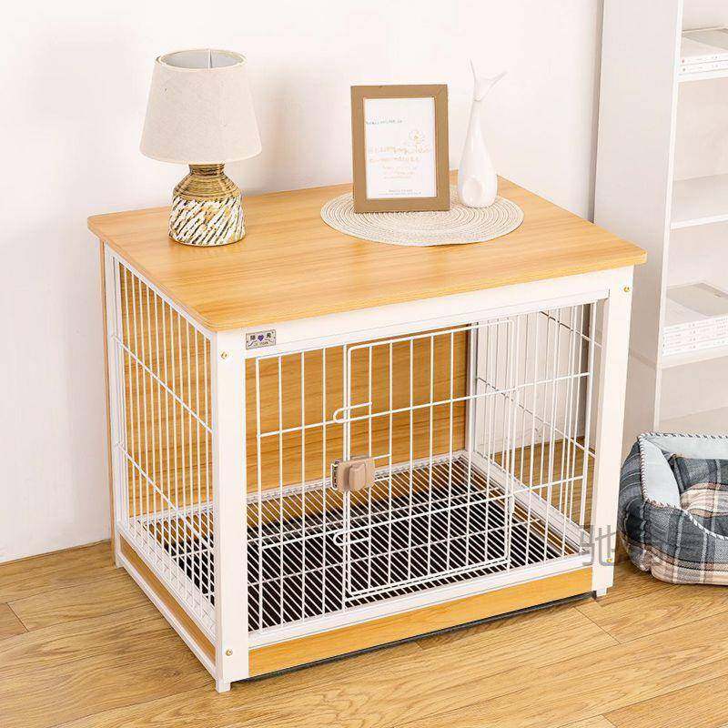 麓f狗笼子欧式田园木质高端宠物笼泰迪窝室内狗别墅中小型犬猫屋