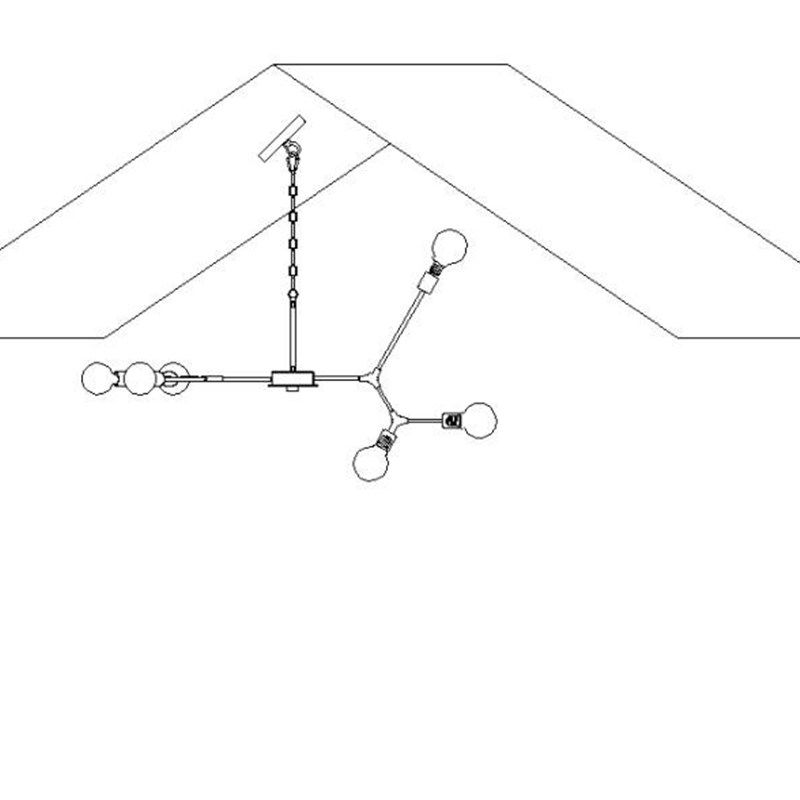 北欧阁楼斜坡商场吊灯卧室挑空跃层小公寓客厅枝形餐厅艺术斜顶灯,家装灯饰光源,客厅吊灯,淘宝优惠券,粉丝福利购,淘宝优惠卷