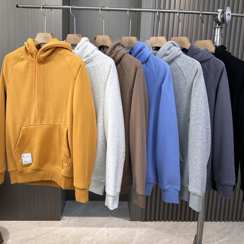 日系宽松潮流外套!男女款加绒加厚保暖帽衫卫衣休闲运动连帽上衣