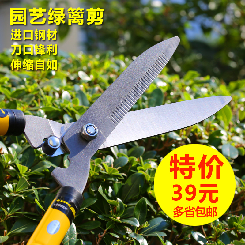大号可伸缩剪刀绿篱剪树枝修枝剪修草草坪剪大草剪园林工具