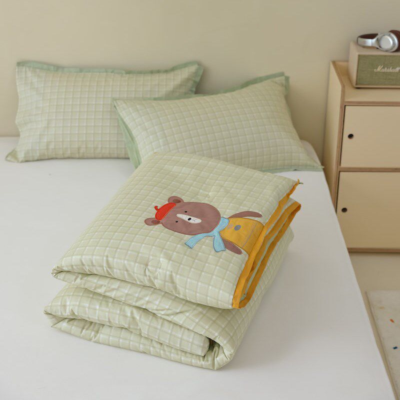 卡通儿童刺绣全棉被子秋冬被春秋被芯双人棉被加厚保暖夏季薄被