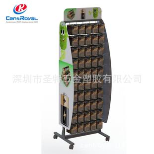 厂家直销 电池展示架 金属展示架 商场可移动挂钩展架