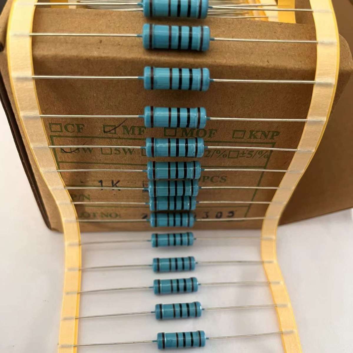 金膜电阻 5W T/B 1R-10M 插件电阻 色环电阻