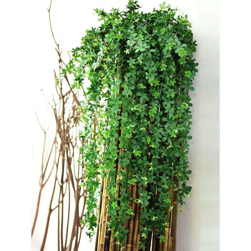 树叶子墙壁挂吊篮塑料假花藤条装饰绿植藤蔓摆设植物吊兰