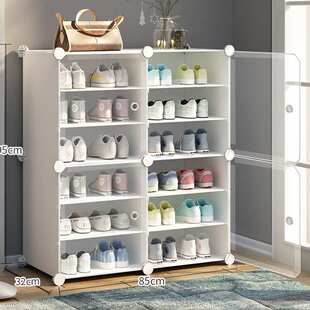 简易鞋柜家用阳台侧开透明门鞋柜防尘收纳神器省空间大容量鞋架子