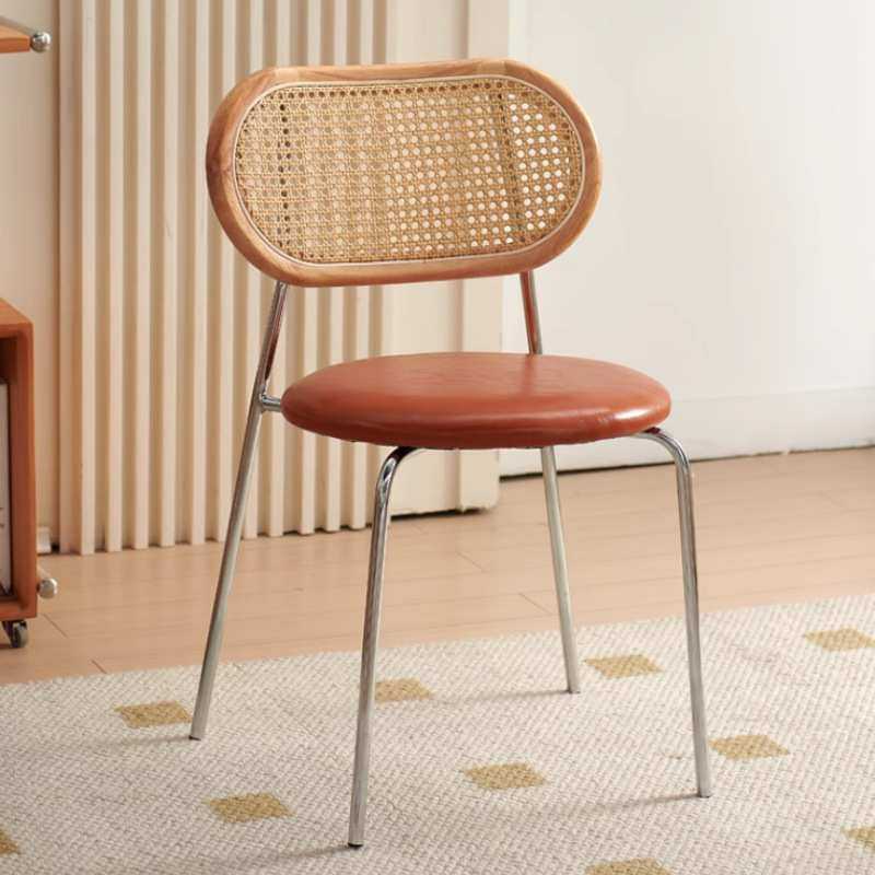 北欧表情/中古复古风/TOBE手工藤编金属皮面软包金属靠背餐椅,模玩/动漫/周边/娃圈三坑/桌游,模型制作工具/辅料耗材,淘宝优惠券,粉丝福利购,淘宝优惠卷