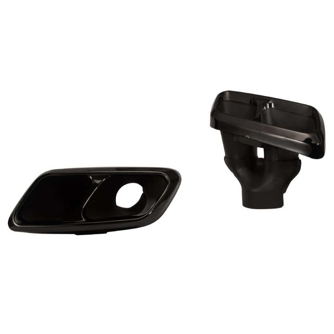 适用14-22款路虎揽胜运动版排气管改装SVR方口钛黑不锈钢四出