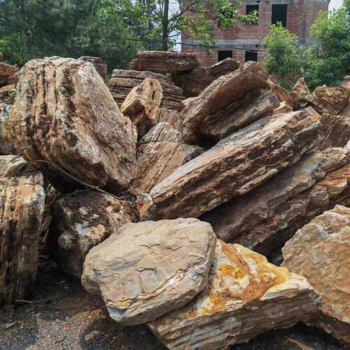 千层石园林景观石头 工程造景别墅千层石假山 驳岸装饰石料