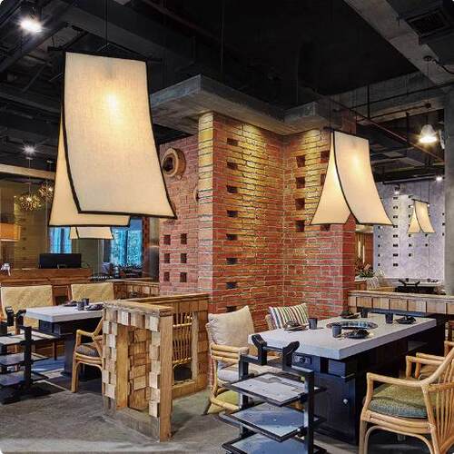 宋代美学灯民宿餐饮饭店餐桌灯火锅店禅意茶室布艺新中式餐厅吊灯