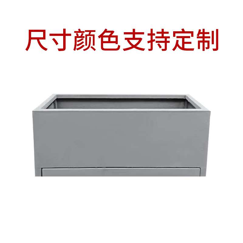 包邮水泥花盆长方形马槽简约北欧风家居酒店办公室镁泥盆带托盘
