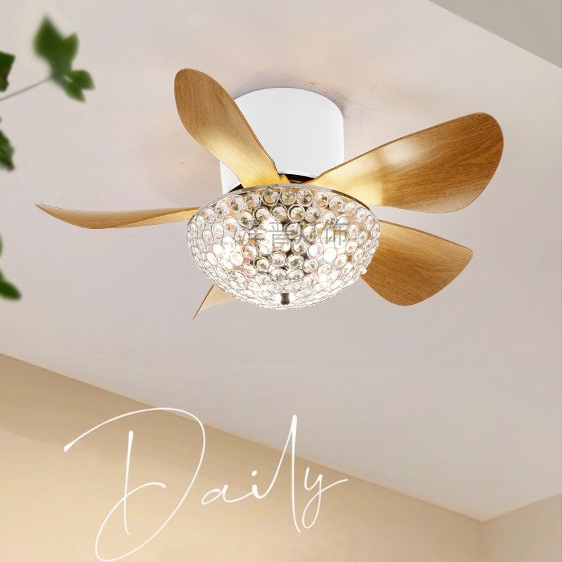 美式复古风扇灯餐厅吊扇灯静音水晶风扇吊灯家用中古风吸顶风扇灯,家装灯饰光源,风扇灯,淘宝优惠券,粉丝福利购,淘宝优惠卷