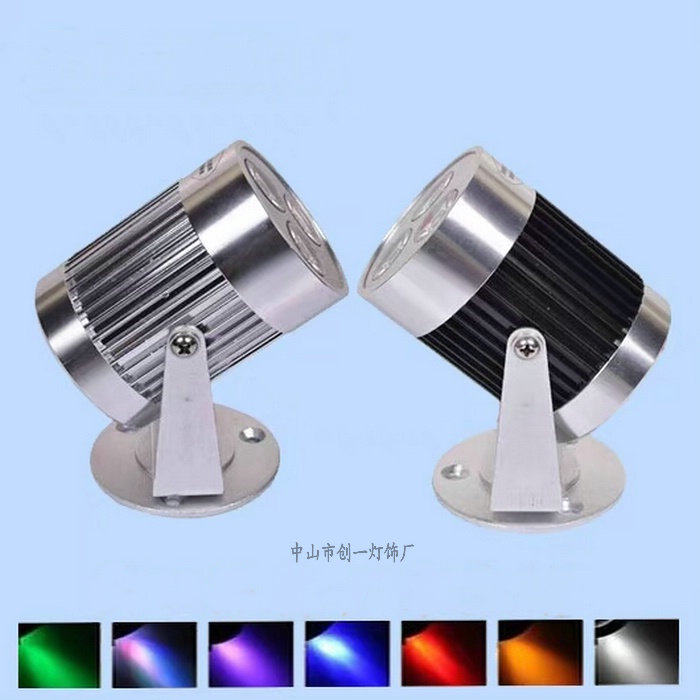 3瓦led明装可调角度彩色射灯铝材背景壁灯照画灯酒柜灯展柜投射灯,家装灯饰光源,明装射灯,淘宝优惠券,粉丝福利购,淘宝优惠卷