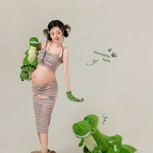 摄影服装 新年孕妇装 摄影服饰 恐龙孕妇装 影楼服装 2025孕妇装
