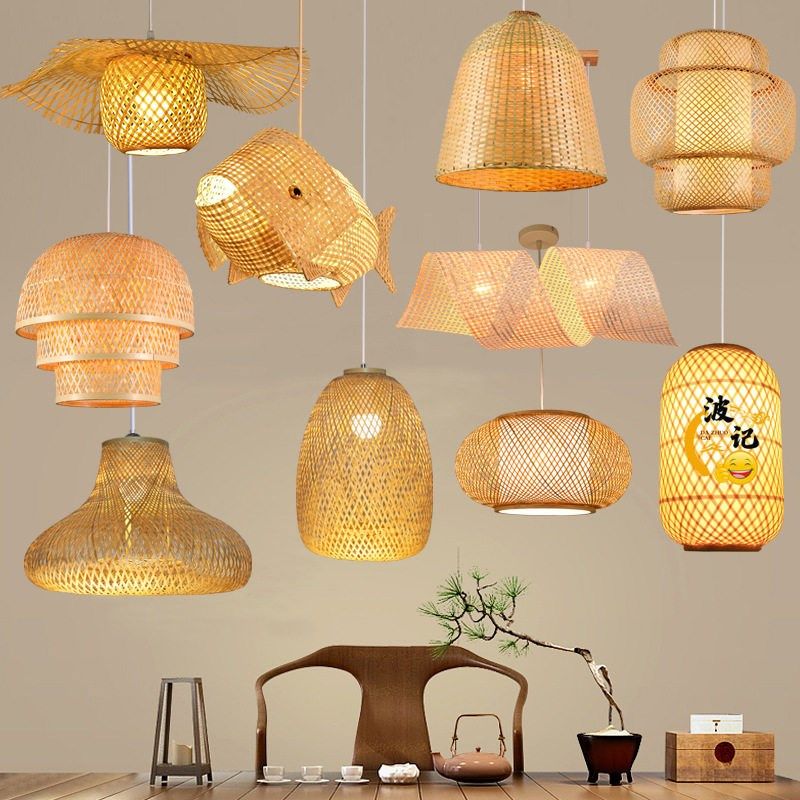 编吊灯竹艺禅意茶室中式餐厅民宿日式藤编灯笼覆古创意艺术灯罩,家装灯饰光源,酒店/宴会厅/餐饮吊灯,淘宝优惠券,粉丝福利购,淘宝优惠卷