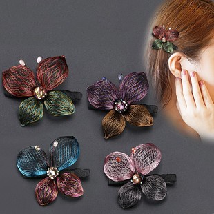 铜丝发卡网红发夹少女边夹一字夹2020年新款头发夹子头饰韩国卡子