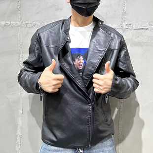 品质秋冬男士 千元 高端水洗PU夹棉机车皮衣皮夹克外套 帅炸 105欧