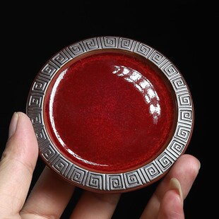 郎红杯垫杯托茶托复古隔热茶杯家用茶垫茶具杯子壶垫陶瓷茶道配件