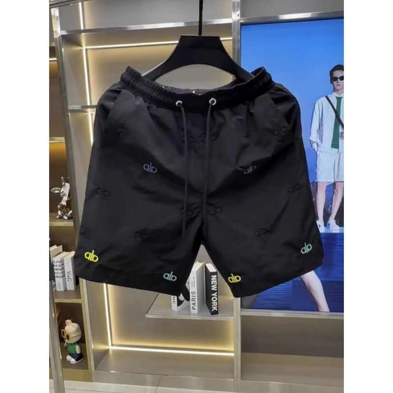 2025新款夏季男款速干运动短裤抽绳五分沙滩裤衩潮流休闲宽松五分,男装,短裤,淘宝优惠券,粉丝福利购,淘宝优惠卷