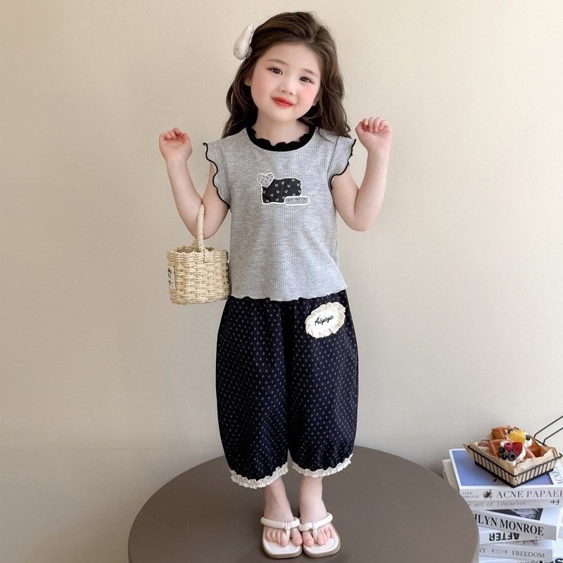 女童套装夏装2025新款儿童背心碎花防蚊裤两件套女宝夏装时髦衣服,童装/婴儿装/亲子装,套装,淘宝优惠券,粉丝福利购,淘宝优惠卷