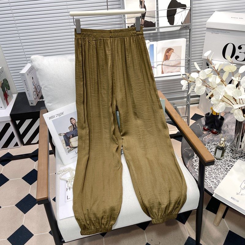 胡子叔大码夏季薄款裤子女胖mm松紧腰宽松束脚休闲洋气防晒灯笼裤,女装/女士精品,大码裤装,淘宝优惠券,粉丝福利购,淘宝优惠卷