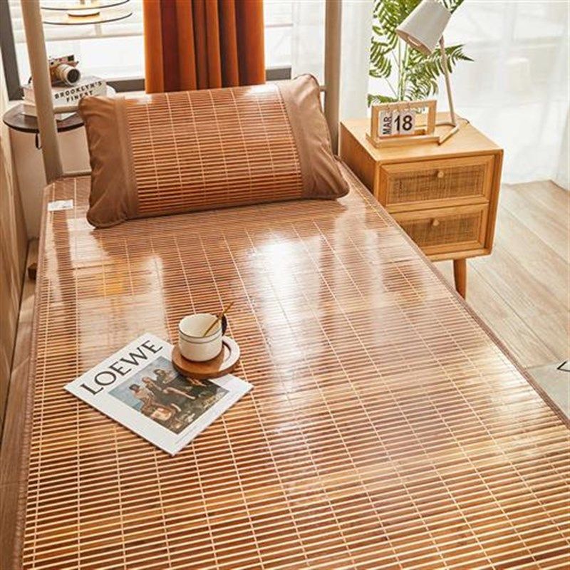 双面学生宿舍竹席单人床凉席夏季寝室可折叠竹子冰丝席子草席家用