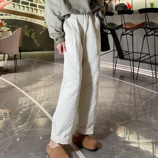 2023爆款 女士冬季 子女新款 外穿宽松直筒网红欧货洋气九分裤 潮 棉裤