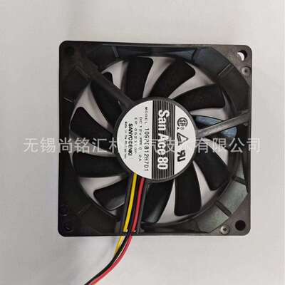 109P0812H701 山洋sanyo DC直流风扇12V 8015mm滚珠轴承风机