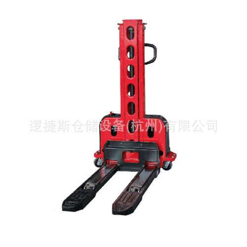 半电动自体登高车500kg装卸堆垛升降叉车自提升上下货随车堆高车